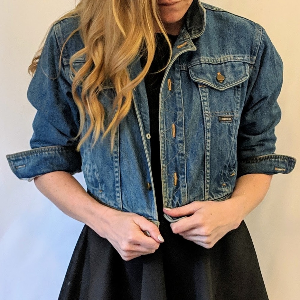 London Fog Vintage Cropped Jean Jacket